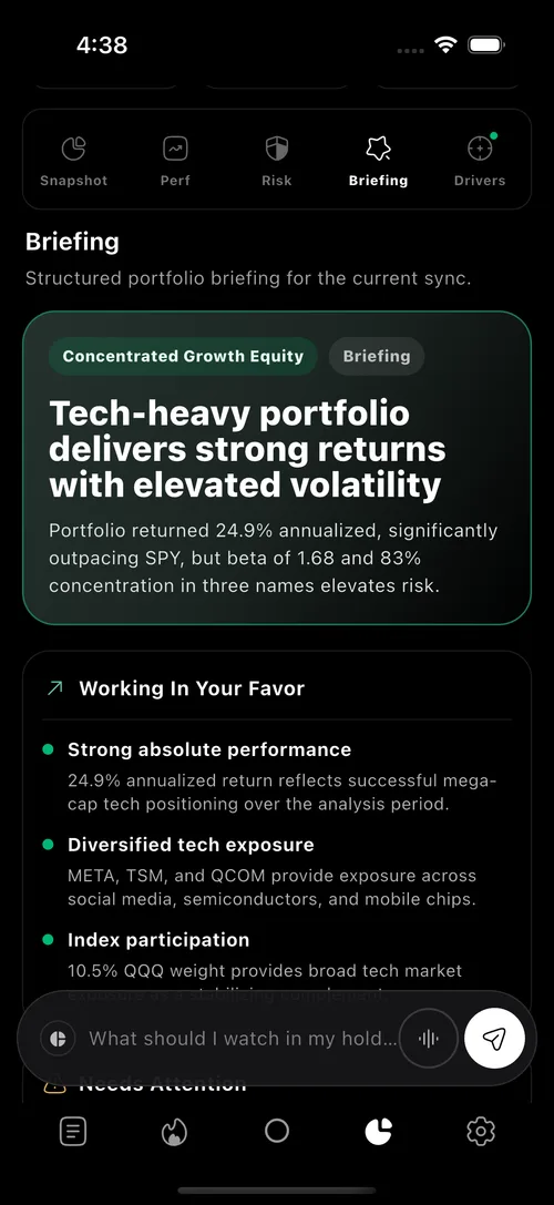 Portfolio briefing