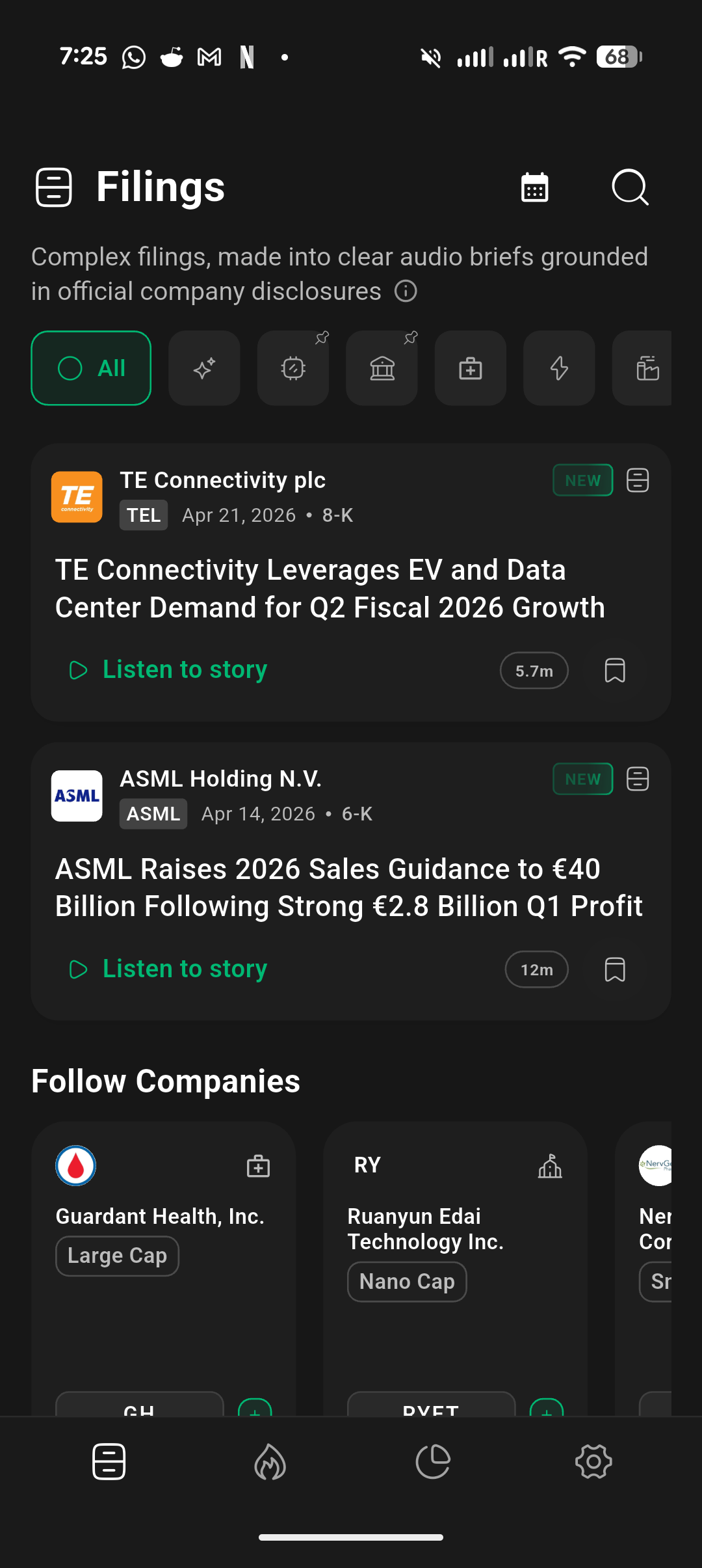 Stoky filings screenshot